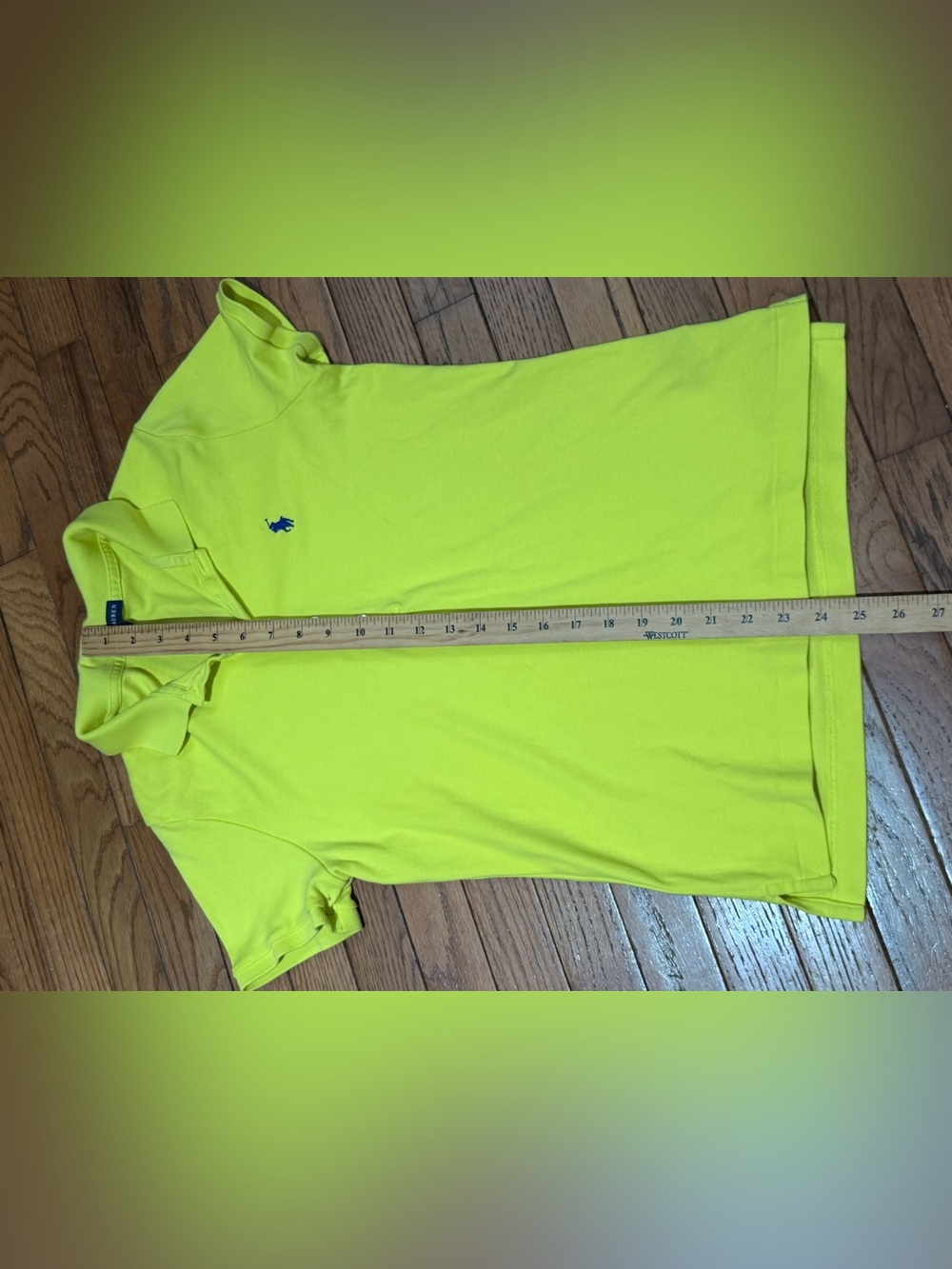 Ralph Lauren Neon Yellow Polo with Navy Pony - Picture 5 of 5